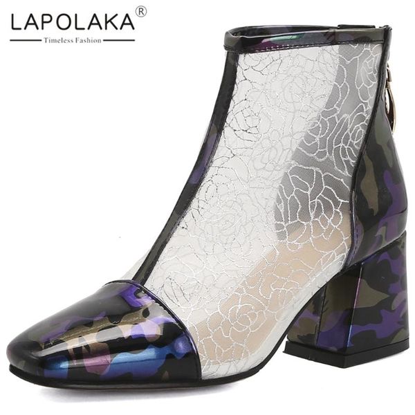 boots lapolaka 2021 fashion mesh square heels summer woman shoes zip up mixed colors spring/autumn women female, Black
boots lapolaka 2021 fashion mesh square heels summer woman shoes zip up mixed colors spring/autumn women female, Black