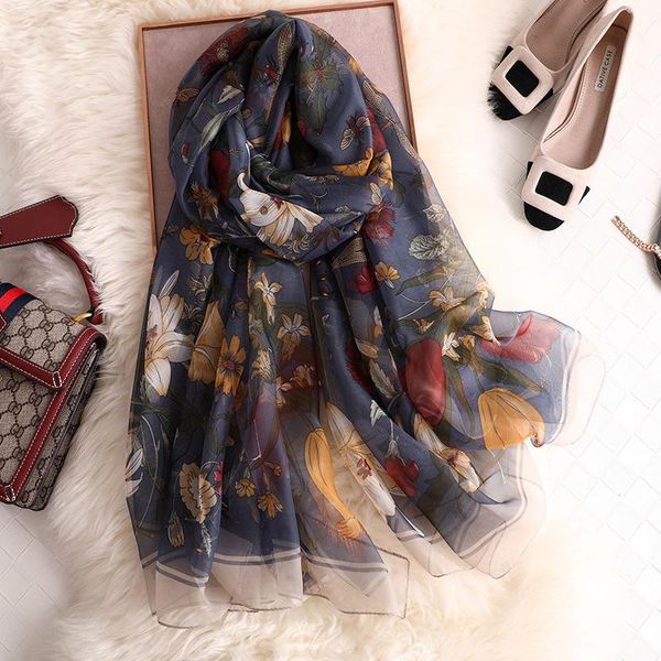 scarves spring and summer retro fashion sunscreen silk scarf long soft yarn shawl vacation travel women's beach towel women, Blue;gray
scarves spring and summer retro fashion sunscreen silk scarf long soft yarn shawl vacation travel women's beach towel women, Blue;gray