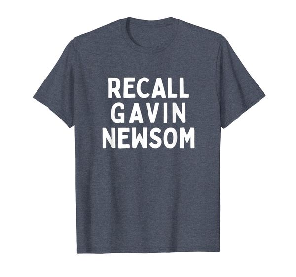 recall gavin newsom simple and bold t-shirt, White;black