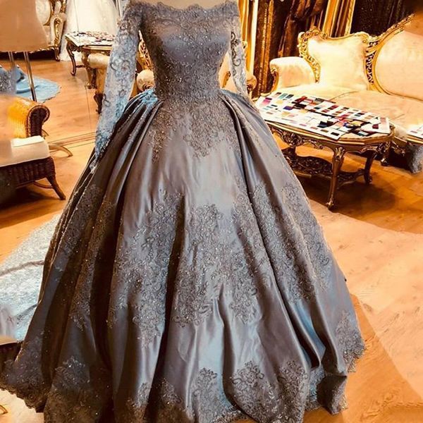 party dresses long evening dress 2021 grey boat neck sleeve beaded applique arabic style formal gowns, White;black
party dresses long evening dress 2021 grey boat neck sleeve beaded applique arabic style formal gowns, White;black
