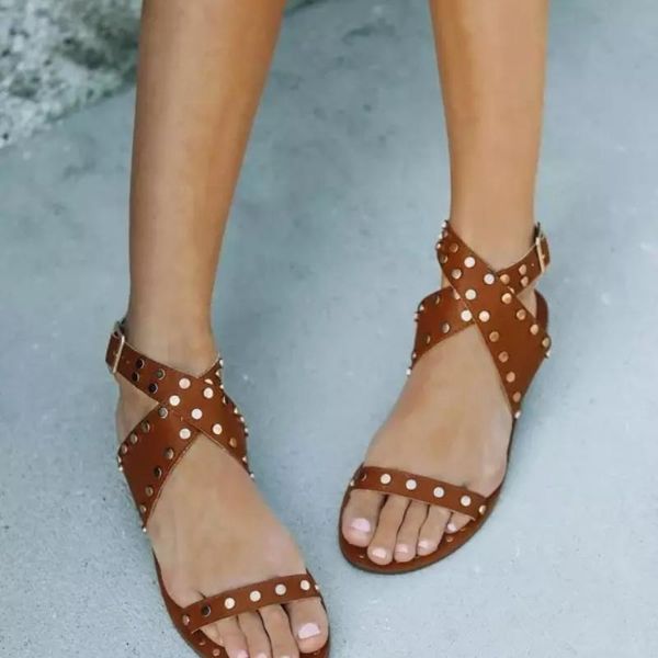 sandals 2021 summer women fashion pu leather rivet buckle cross leisure beach shoes flat heel soft bottom km229, Black
sandals 2021 summer women fashion pu leather rivet buckle cross leisure beach shoes flat heel soft bottom km229, Black