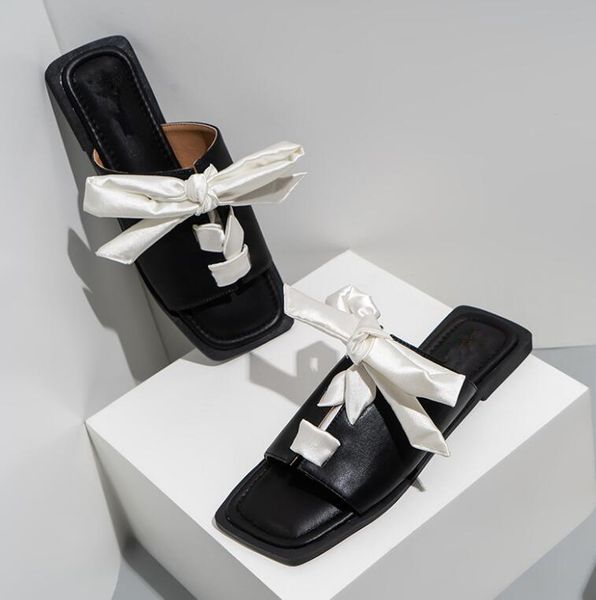 slippers summer fashion square head silk bow women's flip flop woman non-slip wearable comfortable flat-heel sandals, Black
slippers summer fashion square head silk bow women's flip flop woman non-slip wearable comfortable flat-heel sandals, Black