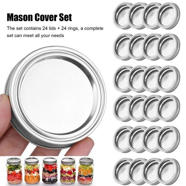 kitchen storage & organization 48pcs mason cover set with sealing ring rust-proof jar lids leakproof silver lightweight can lid
kitchen storage & organization 48pcs mason cover set with sealing ring rust-proof jar lids leakproof silver lightweight can lid