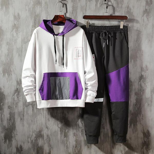 men's tracksuits two pieces streetwear sets men patchwork sportswear tracksuit hip hop sweatshirts sweatpants white hoodie, Gray
men's tracksuits two pieces streetwear sets men patchwork sportswear tracksuit hip hop sweatshirts sweatpants white hoodie, Gray