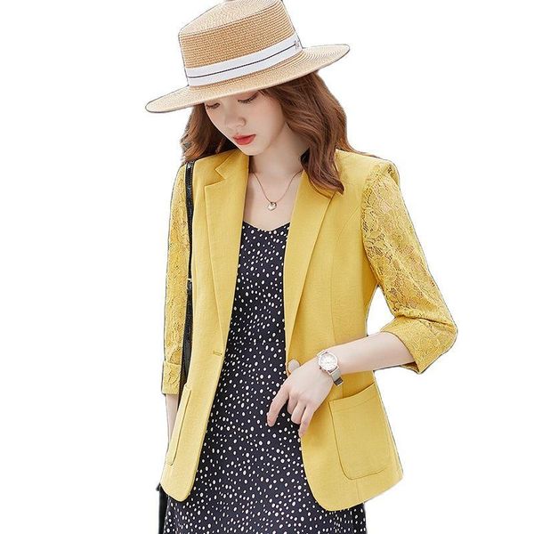 women's suits & blazers 2021 summer autumn arrival casual elegant slim one button lace patchwork blazer jacket female, White;black
women's suits & blazers 2021 summer autumn arrival casual elegant slim one button lace patchwork blazer jacket female, White;black