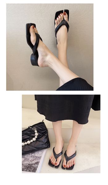 women sandals 2021 summer fashion square separated toe slippers mid heels sandals women summer beach flip flops oiiuuk576, Black
women sandals 2021 summer fashion square separated toe slippers mid heels sandals women summer beach flip flops oiiuuk576, Black