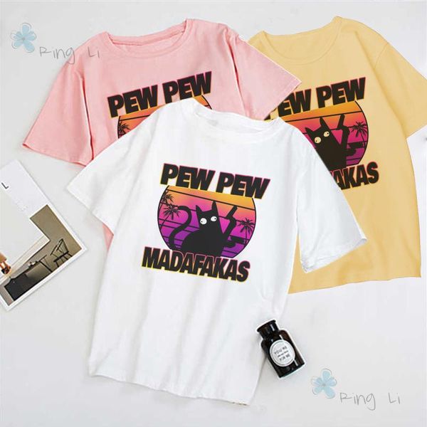 women's t-shirt pew madafakas print t-shirts women summer 2021 graphic funny sloth cartoon t shirts woman tshirt loose chic harajuku, White
women's t-shirt pew madafakas print t-shirts women summer 2021 graphic funny sloth cartoon t shirts woman tshirt loose chic harajuku, White