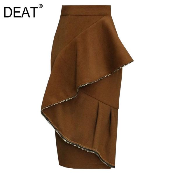 autumn and winter fashion casual irregular ruffle hem hip high waist thin woolen medium length skirt women sg832 skirts, Black
autumn and winter fashion casual irregular ruffle hem hip high waist thin woolen medium length skirt women sg832 skirts, Black