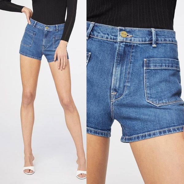 women's denim shorts high waist stretch double pockets solid color ladies casual 2021 summer jeans, Blue
women's denim shorts high waist stretch double pockets solid color ladies casual 2021 summer jeans, Blue