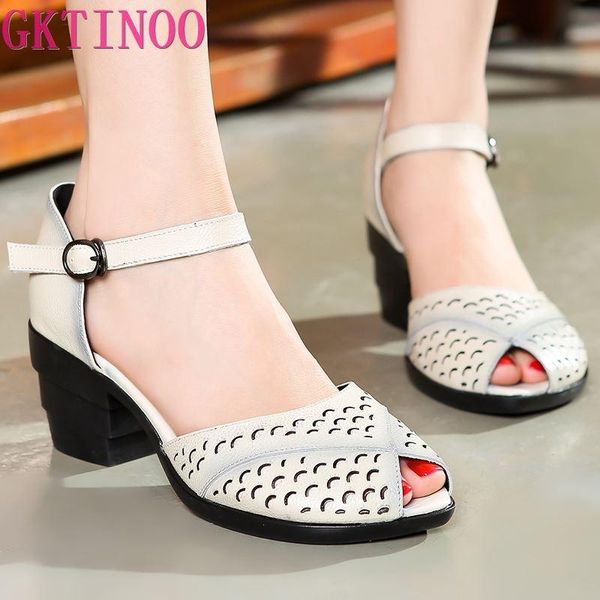 peep toes women thick heels sandals soft bottom shoes retro style summer genuine leather hollow sandal, Black
peep toes women thick heels sandals soft bottom shoes retro style summer genuine leather hollow sandal, Black