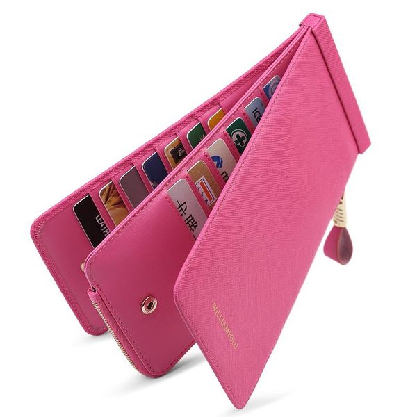 wallets williampolo long wallet multi-card holder simple large-capacity card women's bank product p266, Red;black
wallets williampolo long wallet multi-card holder simple large-capacity card women's bank product p266, Red;black