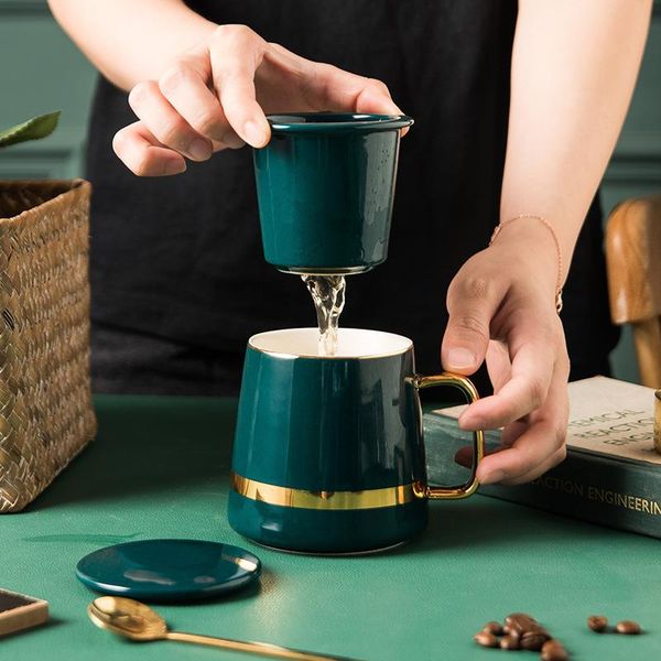 mugs nordic ceramic teacup office cup filtering tea making mug with lid spoon water separation
mugs nordic ceramic teacup office cup filtering tea making mug with lid spoon water separation