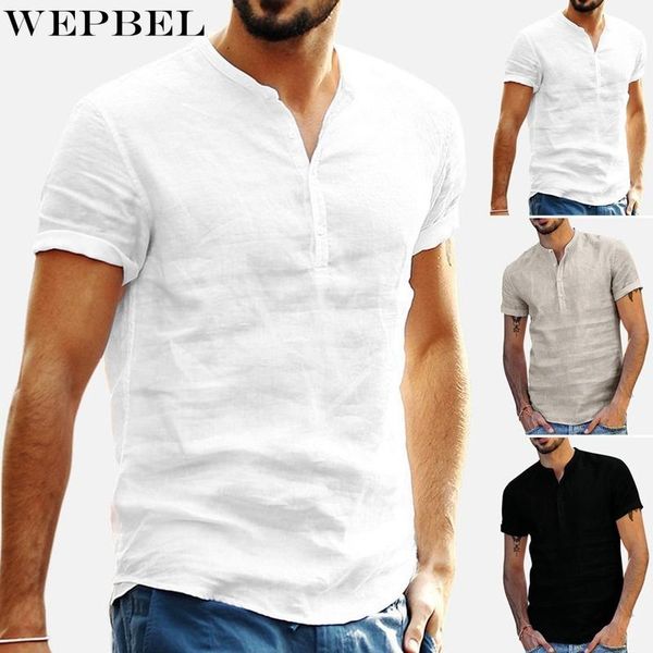 mens linen henley shirts short sleeve button up fall cotton tees beach roll casual yoga blouses men's t-shirts, White;black 
mens linen henley shirts short sleeve button up fall cotton tees beach roll casual yoga blouses men's t-shirts, White;black