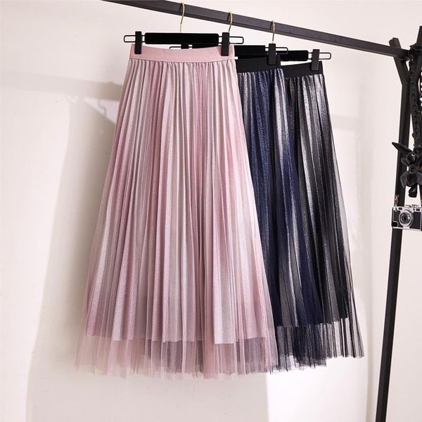 skirts flash light silk yarn fairy long skirt in autumn/winter 2021 tall waist pleuche pleated veil, Black
skirts flash light silk yarn fairy long skirt in autumn/winter 2021 tall waist pleuche pleated veil, Black