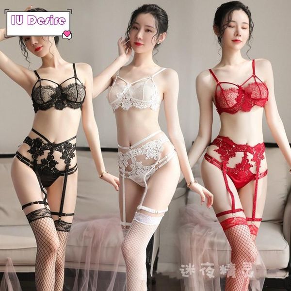 bras sets pajamas women transparent erotic underwear gathered lace three-point nightdress gauze temptation passion suit, Red;black
bras sets pajamas women transparent erotic underwear gathered lace three-point nightdress gauze temptation passion suit, Red;black
