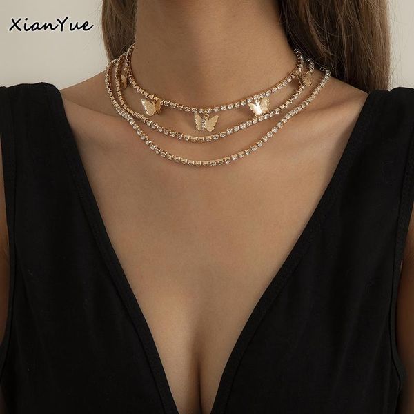 pendant necklaces multi-layer butterfly choker for women simplicity rhinestone claw chain necklace korean fashio charm jewelry 2021, Silver
pendant necklaces multi-layer butterfly choker for women simplicity rhinestone claw chain necklace korean fashio charm jewelry 2021, Silver