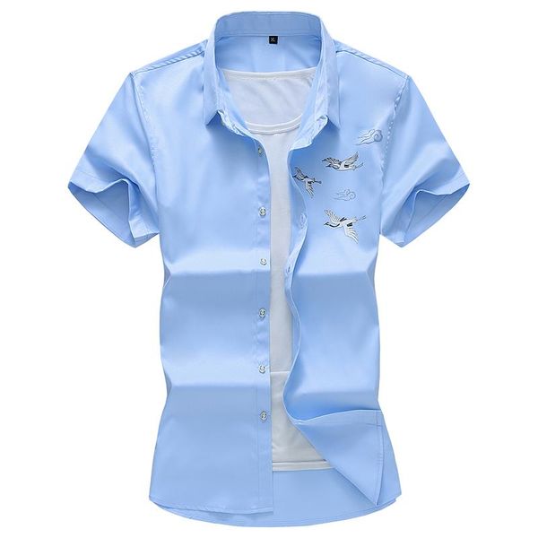 summer men fashion casual short-sleeved shirt chinese style embroidered male brand clothes plus size 5xl 6xl 7xl men's shirts, White;black
summer men fashion casual short-sleeved shirt chinese style embroidered male brand clothes plus size 5xl 6xl 7xl men's shirts, White;black