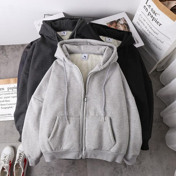 men's hoodies & sweatshirts men winter coat plush jackets solid color velvet thick warm zipper sweatshirt plus size outwear, Black
men's hoodies & sweatshirts men winter coat plush jackets solid color velvet thick warm zipper sweatshirt plus size outwear, Black