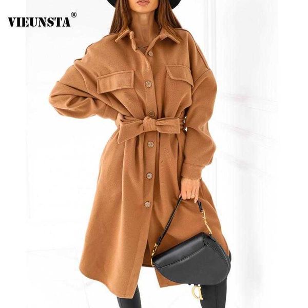 autumn winter single breasted woolen coat cardigan women turn-down collar office lady jackets fashion solid warm long outerwear 210930, Black
autumn winter single breasted woolen coat cardigan women turn-down collar office lady jackets fashion solid warm long outerwear 210930, Black