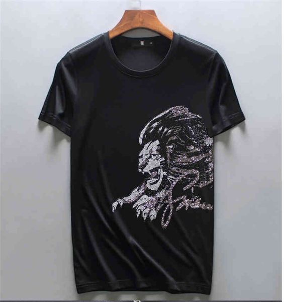 t shirts summer short sleeve t shirt men tees drilling brand fashion clothes plus size, White;black
t shirts summer short sleeve t shirt men tees drilling brand fashion clothes plus size, White;black