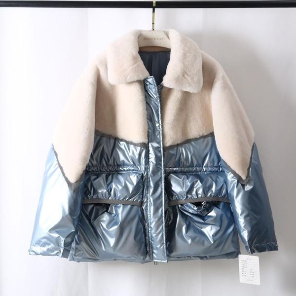 women's fur & faux oftbuy 2021 fashion real natural sheep down winter jacket women double-faced turn-down collar warm outerwear streetw, Black
women's fur & faux oftbuy 2021 fashion real natural sheep down winter jacket women double-faced turn-down collar warm outerwear streetw, Black