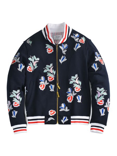 2021 tb fashion thom brand hip hop clothing flower embroidery striped jacket men casual sportswear coat baseball uniform, Black;brown
2021 tb fashion thom brand hip hop clothing flower embroidery striped jacket men casual sportswear coat baseball uniform, Black;brown