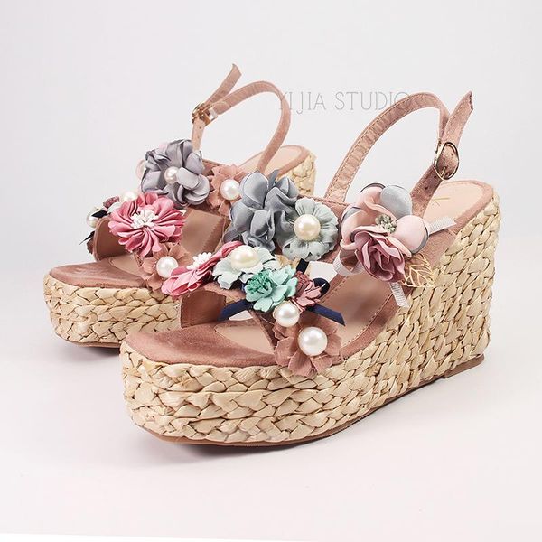 women summer espadrilles wedge sandals, Black 
women summer espadrilles wedge sandals, Black