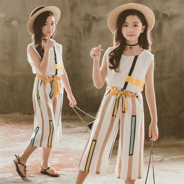 summer teenage clothes fashion vest shorts 2pcs suit for girls striped 6 8 10 12 13 14, White
summer teenage clothes fashion vest shorts 2pcs suit for girls striped 6 8 10 12 13 14, White