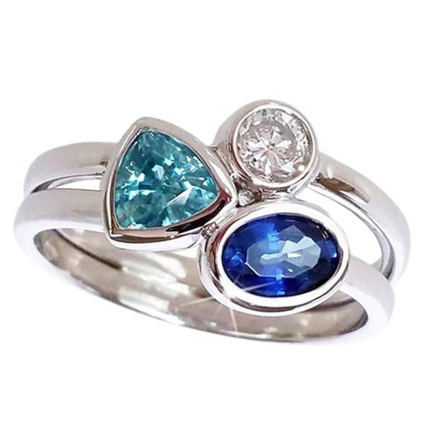 wedding rings arrival round oval triangle stone ring superb irregular three color zircon silver band jewelry, Slivery;golden
wedding rings arrival round oval triangle stone ring superb irregular three color zircon silver band jewelry, Slivery;golden