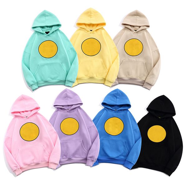 

Men's TOP Winter Cotton Liner Smile Face Simple Hoodies Women Couples Sweatshirts Causal Hot Plain High Quality Popular O-Neck Soft Streetwear Sweatershirt