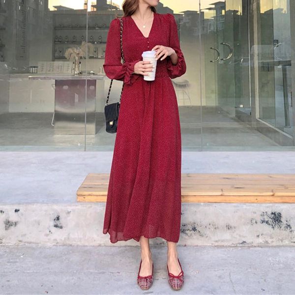 casual dresses 2021 spring and autumn wear for women large size v-neck dress fashion korean chiffon floral slim vestido r109, Black;gray
casual dresses 2021 spring and autumn wear for women large size v-neck dress fashion korean chiffon floral slim vestido r109, Black;gray