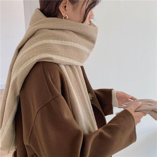 scarves &dolphin women winter warm scarf knitted camel thick striped soft wool tippet pashmina blanket shawl imitation cashmere, Blue;gray
scarves &dolphin women winter warm scarf knitted camel thick striped soft wool tippet pashmina blanket shawl imitation cashmere, Blue;gray