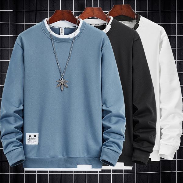 mens sweater men's casual round neck sweater autumn new youth slim fitting pullover imitation cotton top, Black
mens sweater men's casual round neck sweater autumn new youth slim fitting pullover imitation cotton top, Black