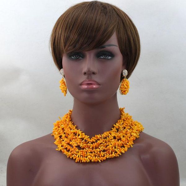 earrings & necklace unique design orange wedding jewelry beads set chunky fashion handmade style hx412, Silver
earrings & necklace unique design orange wedding jewelry beads set chunky fashion handmade style hx412, Silver
