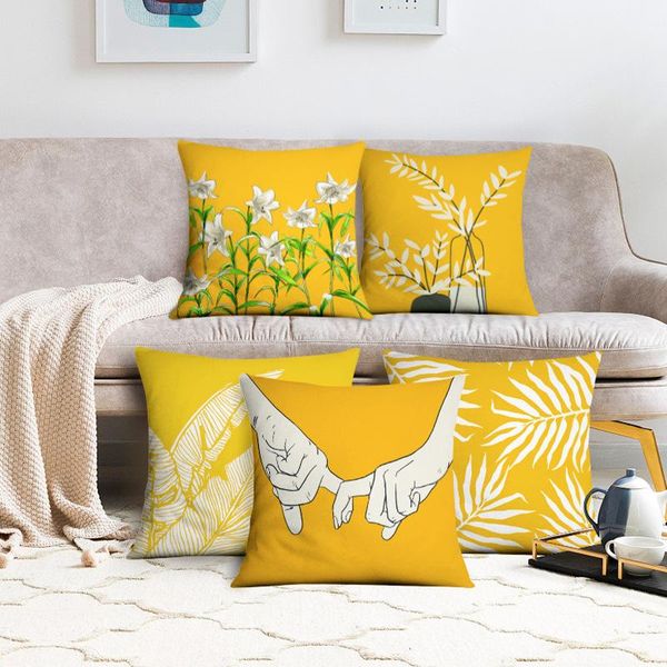 cushion/decorative pillow solid yellow cushion cartoon flower plant leaf floral cover for office sofa home decoration soft throw pillowcase
cushion/decorative pillow solid yellow cushion cartoon flower plant leaf floral cover for office sofa home decoration soft throw pillowcase
