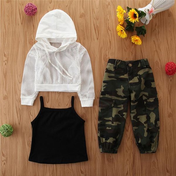 1 5t baby girl outfit summer fashion casual 3 pcs tank coat long army green camouflage infant clothes, White
1 5t baby girl outfit summer fashion casual 3 pcs tank coat long army green camouflage infant clothes, White