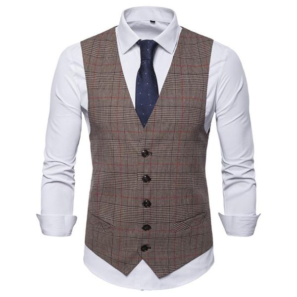men's vests vest fashion plaid slim single-breasted suit quality business casual formal, Black;white
men's vests vest fashion plaid slim single-breasted suit quality business casual formal, Black;white