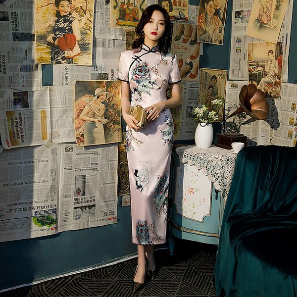 rayon short sleeve chinese traditional women long qipao vintage oriental female cheongsam novelty china formal dress s - 4xl, Red
rayon short sleeve chinese traditional women long qipao vintage oriental female cheongsam novelty china formal dress s - 4xl, Red