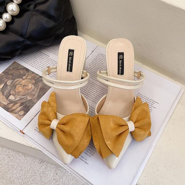 sandals summer women baotou fashion pointed bowknot set feet slippers all-match suede high heels party office shoes, Black
sandals summer women baotou fashion pointed bowknot set feet slippers all-match suede high heels party office shoes, Black