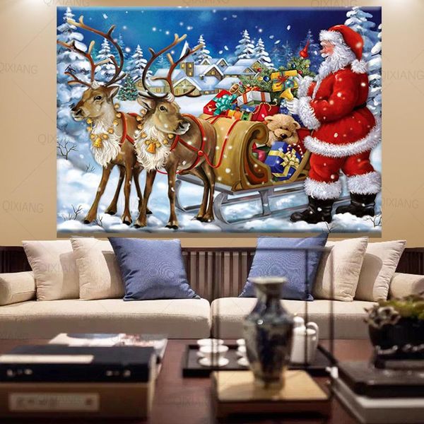 paintings christmas poster canvas print painting elk santa claus landscape pictures wall art home room living decor gift
paintings christmas poster canvas print painting elk santa claus landscape pictures wall art home room living decor gift