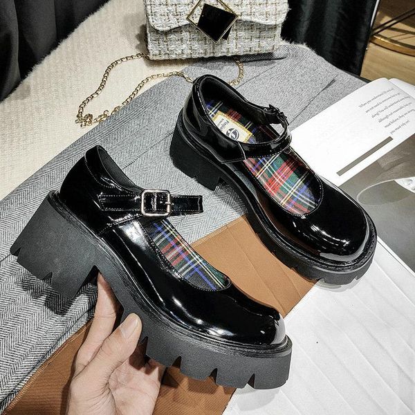 dress shoes 2021 mary jane female autumn thick-soled college style single thin retro round toe soft leather pumps, Black
dress shoes 2021 mary jane female autumn thick-soled college style single thin retro round toe soft leather pumps, Black