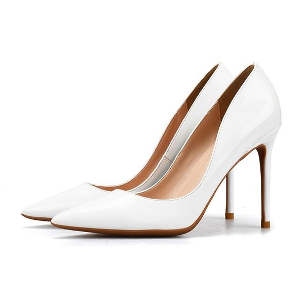 dress shoes women pumps white patent leather high heels party ladies fashion stiletto pointed toe concise office career, Black
dress shoes women pumps white patent leather high heels party ladies fashion stiletto pointed toe concise office career, Black