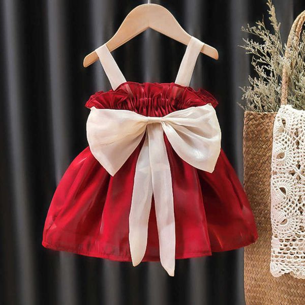 1-5y girls sling dress 2021 new baby girls foreign style pure color bow red princess dress girl children's clothing g1026, Red;yellow
1-5y girls sling dress 2021 new baby girls foreign style pure color bow red princess dress girl children's clothing g1026, Red;yellow