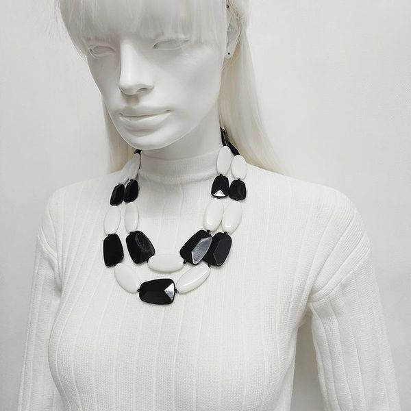 chokers choker necklace for women black and white acrylic beads multi-strand short, Golden;silver
chokers choker necklace for women black and white acrylic beads multi-strand short, Golden;silver