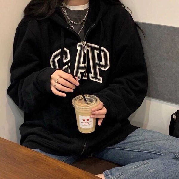 cotton hoodie loose women's zipper large letter embroidery oversized sweatshirt winter and autumn plus size round neck y2k 210930, Black
cotton hoodie loose women's zipper large letter embroidery oversized sweatshirt winter and autumn plus size round neck y2k 210930, Black