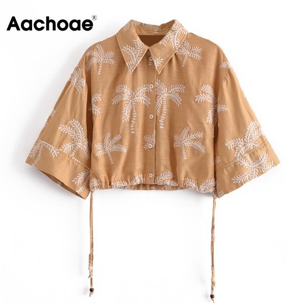 aachoae women casual turn down collar cropped shirt summer embroidery holiday blouse short sleeve fashion tunic 210413, White
aachoae women casual turn down collar cropped shirt summer embroidery holiday blouse short sleeve fashion tunic 210413, White
