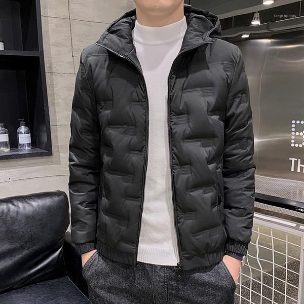men's down & parkas style jacket winter handsome trend lightweight hooded thickened thin coat korean, Black
men's down & parkas style jacket winter handsome trend lightweight hooded thickened thin coat korean, Black