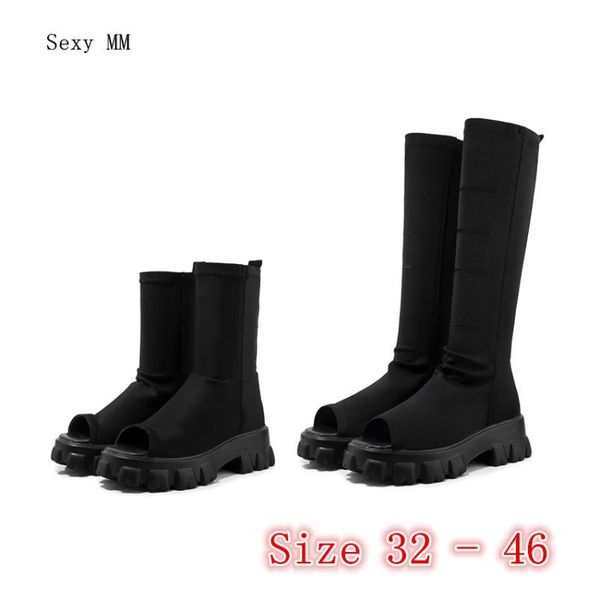 boots summer shoes gladiator sandals flat platform women knee high stretch fabric woman thigh small plus size 32 - 46, Black
boots summer shoes gladiator sandals flat platform women knee high stretch fabric woman thigh small plus size 32 - 46, Black