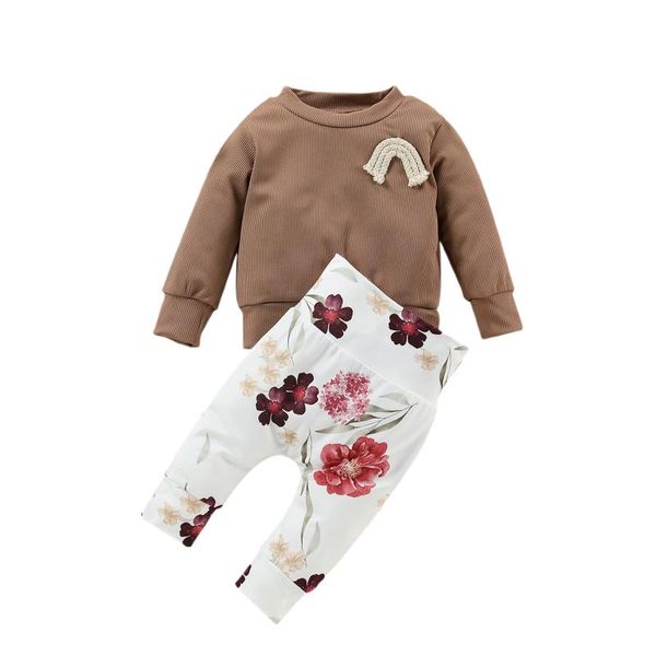 clothing sets 0-24m born baby girl long sleeve rainbow cotton t-shirt floral pant trouser 2pcs autumn clothes set, White
clothing sets 0-24m born baby girl long sleeve rainbow cotton t-shirt floral pant trouser 2pcs autumn clothes set, White