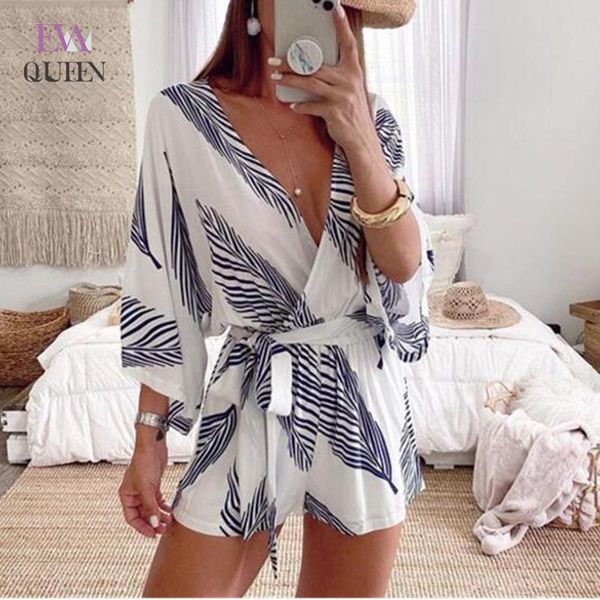women's jumpsuits & rompers evaqueen feather print beach women high waist sashes loose straight casual summer fashion elegant playsuits, Black;white
women's jumpsuits & rompers evaqueen feather print beach women high waist sashes loose straight casual summer fashion elegant playsuits, Black;white